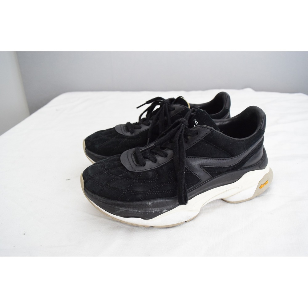 Rag & Bone RB Legacy Runner Sneakers 38 Vibram Sole Men Black Suede Leather Tech